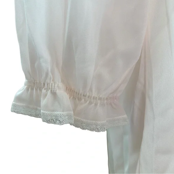 Miss Elaine Vintage ILGWU Pink Nylon Floral Embroidered Nightgown Small S - Picture 7 of 10